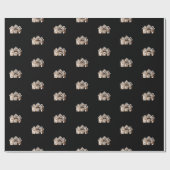 Charmant huisje patroon cadeaupapier (Vlak)