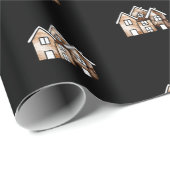 Charmant huisje patroon cadeaupapier (Rol Hoek)