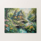 Charmant huisje van Serene Stream Legpuzzel (Horizontaal)