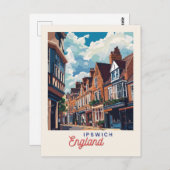 Charmant Ipswich Engeland Briefkaart (Voorkant / Achterkant)