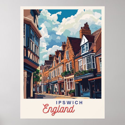 Charmant Ipswich Engeland Poster (Voorkant)