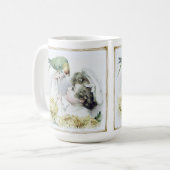  charmant jongetje en papegaai koffiemok (Voorkant links)