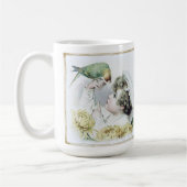  charmant jongetje en papegaai koffiemok (Links)