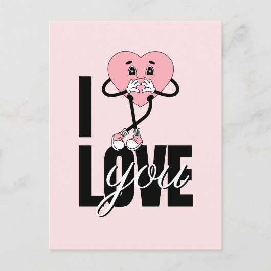 Charmant Karakter Hart Valentijns Briefkaart (Voorkant)