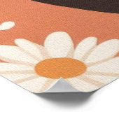 Charmant Kat met bloemen Poster (Hoek)