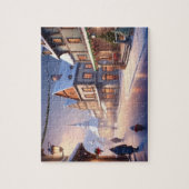 Charmant kerstdorp winter wonderland nacht legpuzzel (Verticaal)