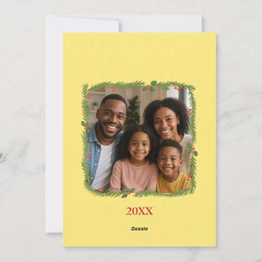 Charmant kerstfeest Baby Elephant Feestdagenkaart (Achterkant)