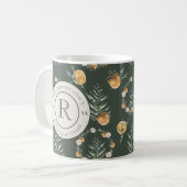 Charmant Kerstmis: Monogrammed Pas getrouwd Koffiemok (Voorkant links)