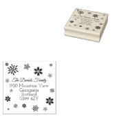 Charmant Kerstmis Sneeuwvlok Adres Rubberstempel (Gestempeld)
