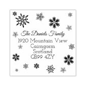 Charmant Kerstmis Sneeuwvlok Adres Rubberstempel (Afrduk)