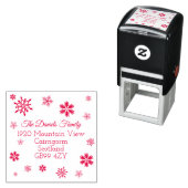 Charmant Kerstmis Sneeuwvlok Adres Zelfinktende Stempel (In situ)