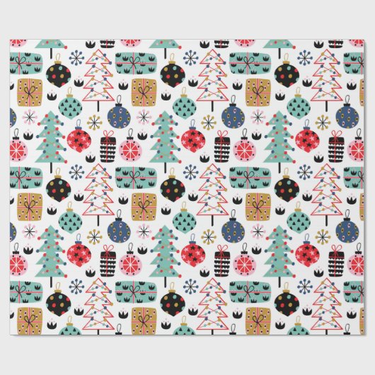 Charmant kerstontwerp cadeaupapier (Vlak)