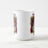 Charmant kerstvenster met feestelijke decoraties koffiemok (Center)