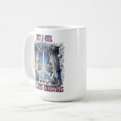 Charmant kerstvenster met Uitzicht Koffiemok (Voorkant links)