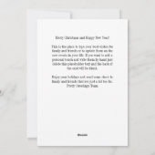 Charmant kind versieren kerstboom hond feestdagenkaart (Achterkant)