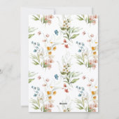 Charmant Kleurrijk  Bloemen Baby shower Kaart (Achterkant)