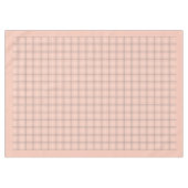 Charmant Koraal en Grijs Check Tafelkleed Ontwerp (Voorkant (Horizontaal))