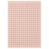 Charmant Koraal en Grijs Check Tafelkleed Ontwerp (Voorkant)