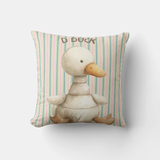 Charmant Kwekerij Ontwerp met Duck & D Duck Accent Kussen (Voorkant)