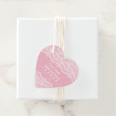 Charmant Lace Pink Wedding Bedankjes Labels (In situ)