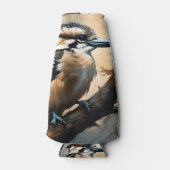 Charmant lachen: Kookaburra in olieverf Flesjeskoeler (Voorkant)