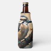 Charmant lachen: Kookaburra in olieverf Flesjeskoeler (Fles Voorkant)