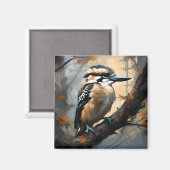 Charmant lachen: Kookaburra in olieverf Magneet (Voorkant / Achterkant)