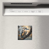 Charmant lachen: Kookaburra in olieverf Magneet (Insitu (Vaatwasser))