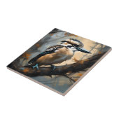 Charmant lachen: Kookaburra in olieverf Tegeltje (Zijkant)