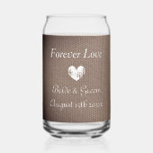 Charmant land thema bruiloft burla can bril blikvorm glas (Voorkant)