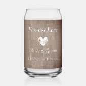 Charmant land thema bruiloft burla can bril blikvorm glas (Achterkant)