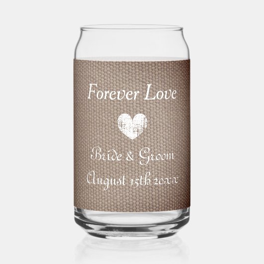 Charmant land thema bruiloft burla can bril blikvorm glas (Achterkant)