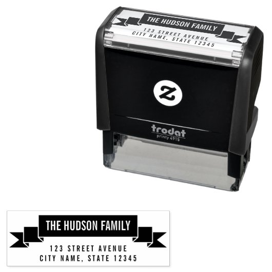 Charmant lint gepersonaliseerde rubberen stempel (In situ)