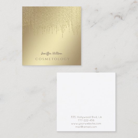 Charmant Luxe zacht glanzend helder schitterend sc Vierkante Visitekaartje (Voorkant / Achterkant)