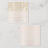 Charmant Luxe zachte glanzende heldere verblinding Vierkante Visitekaartje (Voorkant / Achterkant)