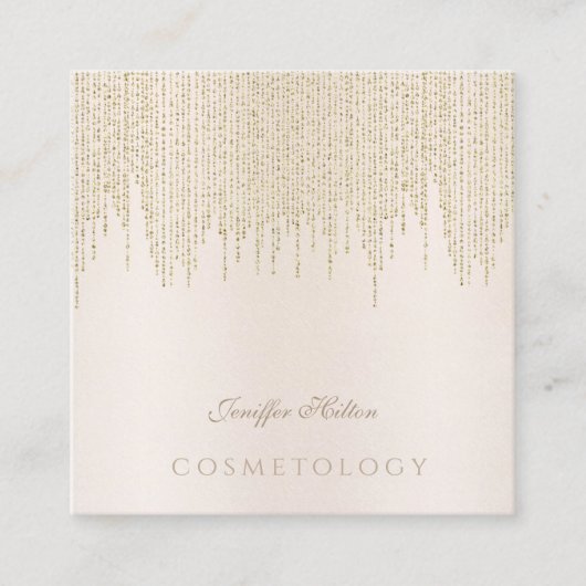 Charmant Luxe zachte glanzende heldere verblinding Vierkante Visitekaartje (Voorkant)