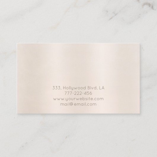 Charmant Luxe zachte glanzende heldere verblinding Visitekaartje (Achterkant)