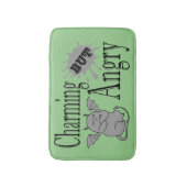 Charmant maar boos klein duivel kat grappig citaat badmat (Voorkant Verticaal)