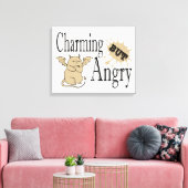 Charmant maar boos klein duivel kat grappig citaat canvas afdruk (Insitu (Woonkamer))