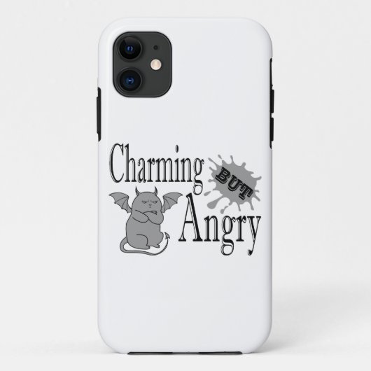 Charmant maar boos klein duivel kat grappig citaat Case-Mate iPhone case (Achterkant)