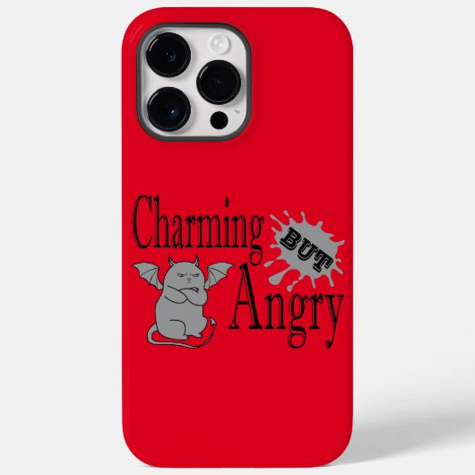 Charmant maar boos klein duivel kat grappig citaat Case-Mate iPhone case (Achterkant)
