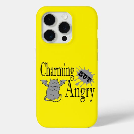 Charmant maar boos klein duivel kat grappig citaat Case-Mate iPhone case (Achterkant)