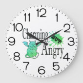 Charmant maar boos klein duivel kat grappig citaat grote klok (Voorkant)