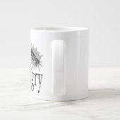 Charmant maar boos klein duivel kat grappig citaat grote koffiekop (Achterkant)