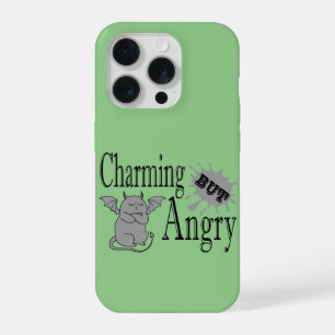 Charmant maar boos klein duivel kat grappig citaat iPhone 15 pro case