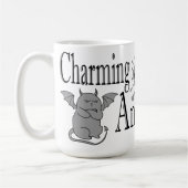 Charmant maar boos klein duivel kat grappig citaat koffiemok (Links)