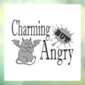 Charmant maar boos klein duivel kat grappig citaat raamsticker (Vel 3)