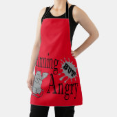 Charmant maar boos klein duivel kat grappig citaat schort (Insitu)