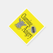 Charmant maar boos klein duivel kat grappig citaat servet (Hoek)