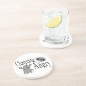 Charmant maar boos klein duivel kat grappig citaat zandsteen onderzetter (Zijkant)